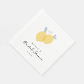 モダン パステル シトラス レモン ブライダル シャワー スタンダードランチョンナプキン (角)