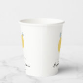 モダン パステル シトラス レモン ブライダル シャワー 紙コップ (右)