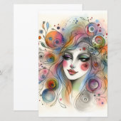 モダン パステル ファンシー スクラップブック ペーパー (正面/裏面)