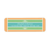 モダン パステル ブロック - トロピカル カラー - ウェディング ラベル (正面)