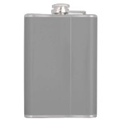 モダン パーソナライズ ネーム ゴルフクラブ グレー フラスク (裏面)