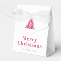 モダン パーソナライズ メリークリスマス ピンクツリー