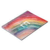 モダン パーソナライズ レインボー フォト ノートブック (左側)