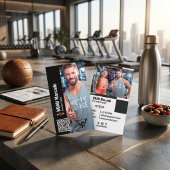 モダン パーソナルトレーナー フィットネス 写真入り 名刺