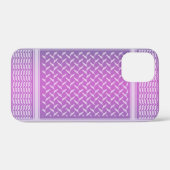 モダン パープルグラデーション ケフィーヤ柄 Case-Mate iPhoneケース (裏面 (横))