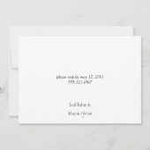 モダン パープル ホワイト フォト ポスト ウェディング セレブレーション 招待状 (裏面)