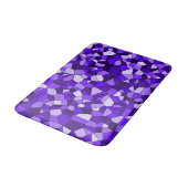 モダン パープル モザイク 幾何学模様 バスマット (アングル)