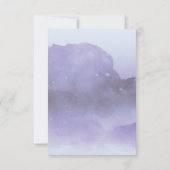 モダン パープル ラベンダー 花水彩 RSVP (裏面)