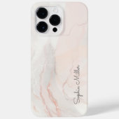 モダン パール マーブル ブラッシュゴールド 名入れ Case-Mate iPhoneケース (裏面)