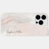 モダン パール マーブル ブラッシュゴールド 名入れ Case-Mate iPhoneケース (裏面 (横))