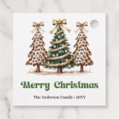 モダン ヒョウ柄 クリスマス 名入れギフト フェイバータグ (裏面)