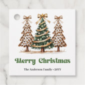 モダン ヒョウ柄 クリスマス 名入れギフト フェイバータグ (正面)