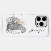 モダン ヒョウ柄 iPhone  iPhoneケース (裏面横)