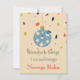 モダン ビジネス ポーランドのクリスマス ウェソリフ・シフィオン シーズンカード