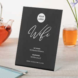 モダン ビジネス WiFi パスワード ウェルカム 台座サイン