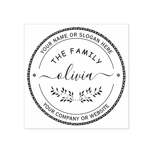 モダン |ビジパーソナライズされたネスロゴのゴム印 ラバースタンプ (インプリント)