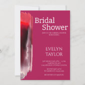 モダン，ビバミニマルマゼンダブライダルシャワー 招待状 (正面)