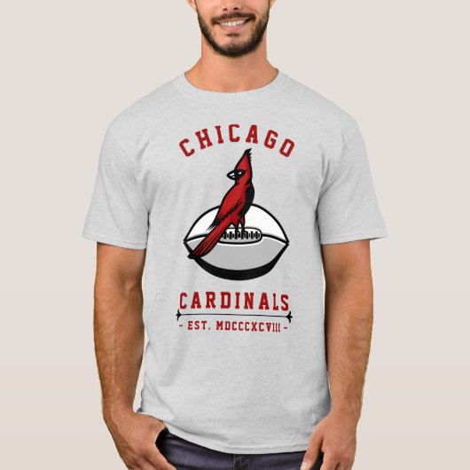 モダン ビンテージ シカゴ カーディナルス Est. Tシャツ (正面)
