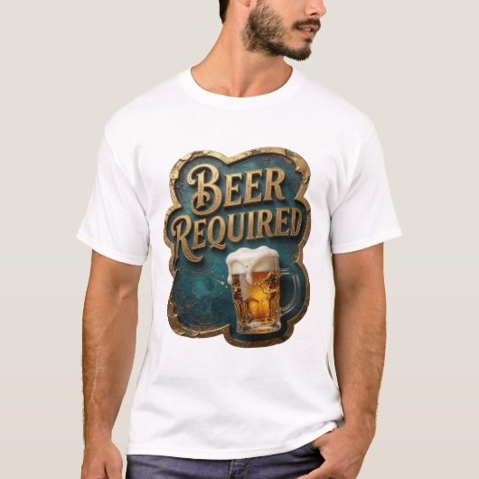 モダン ビール必須 引用Tシャツ Tシャツ (正面)