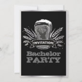 モダン ビール 大麦 ハンター パーティー/バチェラーパーティー カード (裏面)