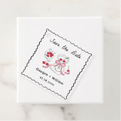 モダン&ピンクお洒落・カクテルハ描ンド結婚ズ フェイバータグ (インサイチュ)