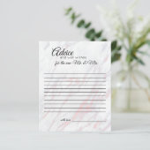 モダン ピンクとグレー マーブル アドバイス カード (スタンド正面)