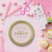 モダン ピンクとゴールドのガーリーパーティー ペーパープレート (パーティー)