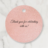 モダン ピンクとゴールド マーブル フェイバータグ (裏面)