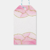 モダン ピンクとゴールド Mr. and Mrs. ギフトタグ (裏面)