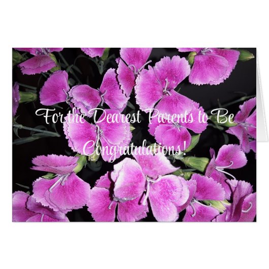 モダン、ピンクとフローラ、親をカードにする (正面横)