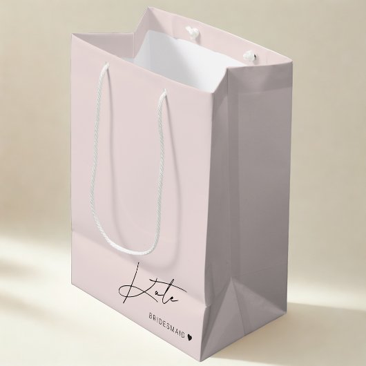 モダン ピンクのブライズメイド プロポーズ ギフトバッグ