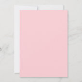 モダン ピンク ギンガム ベビーシャワー 招待状 (裏面)