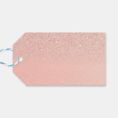 モダン ピンク グリッターが輝くイニシャル名 ギフトタグ (裏面横)