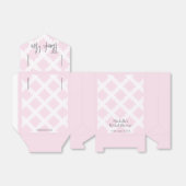 モダン ピンク グレー ホワイト サンクス ブライズシャワー フェイバーボックス (折り畳みなし)