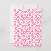 モダン ピンク サファリ パーティー アニマルズ バースデー サンキューカード (裏面)