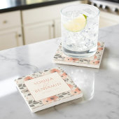 モダン ピンク ストーンコースター