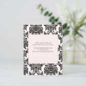 モダン ピンク ダマスク 披露宴カード エンクロージャーカード (スタンド正面)