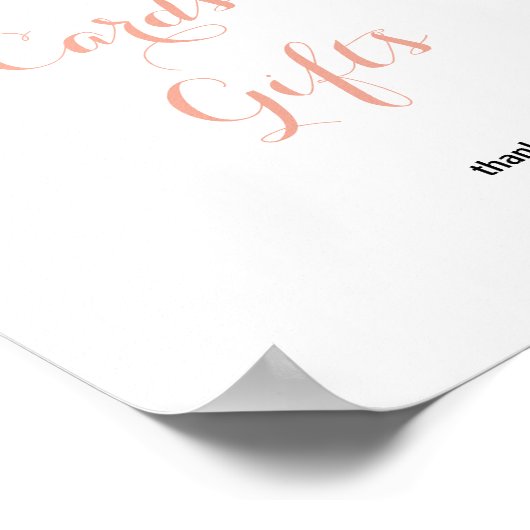 モダン ピンク トロピカル フラワーのカードとギフトのサイン ポスター (角)