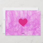 モダン ピンク ハーツ フォト バレンタイン ホリデー カード (裏面)