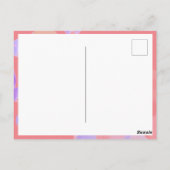 モダン ピンク バブル キッズ フォト ありがとう ポストカード (裏面)