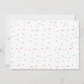 モダン ピンク パステル スイート ドーナツ 1歳の誕生日 招待状 (裏面)