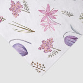 モダン ピンク パープル フローラル ベイビー シャワー バースデー 薄葉紙 (詳細)