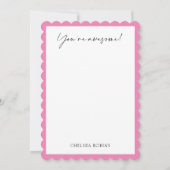 モダン ピンク ファン ユー アー アメージング サンクス カード (正面)