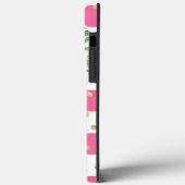 モダン ピンク フラミンゴ トロピカル フローラル パーソナライズド Case-Mate iPhoneケース (裏面 / 左)