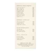 モダン ピンク フラワー エレガント 料金表 ラックカード (裏面)