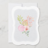 モダン ピンク フローラル 驚くべき 予算 結婚式 招待状 (裏面)