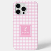 モダン ピンク プラッド iPhone カーース – クリアネームアクセント Case-Mate iPhoneケース (裏面)