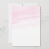 モダン ピンク プリンセス スワン ベイビー シャワー 招待状 (裏面)