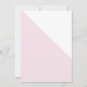 モダン ピンク ホワイト ゴールドの洗礼 女の子 招待状 (裏面)