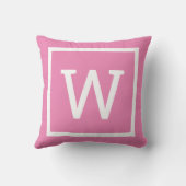モダン ピンク モノグラム クッション (裏面)